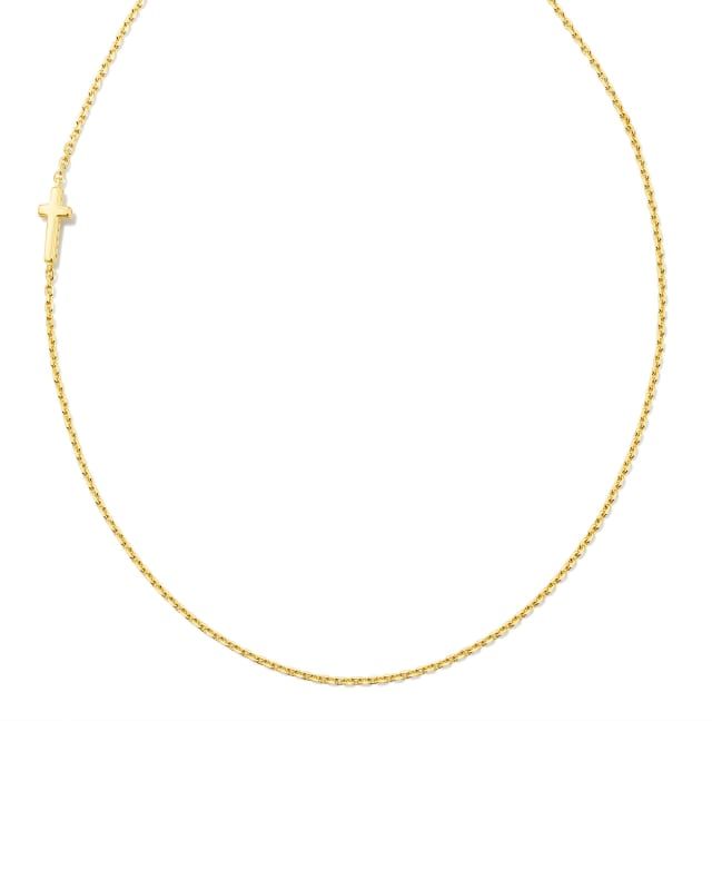 Cross Inline Necklace in 18k Gold Vermeil | Kendra Scott