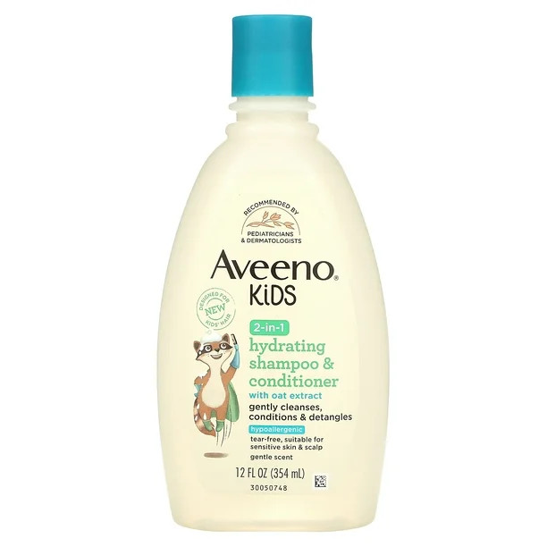 Aveeno, Kids, 2-in-1 Hydrating Shampoo Conditioner with Oat Extract, 12 fl oz (354 ml) | Walmart (US)
