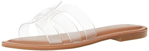 The Drop Women's Monika Flat H-Band Slide Sandal,Clear, 5.5 | Amazon (US)