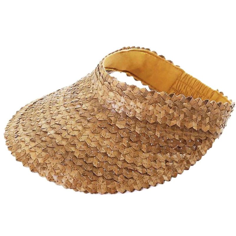 Brown Straw Visor | Sea Marie Designs