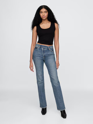 High Rise Crossover '90s Straight Jeans | Gap (US)