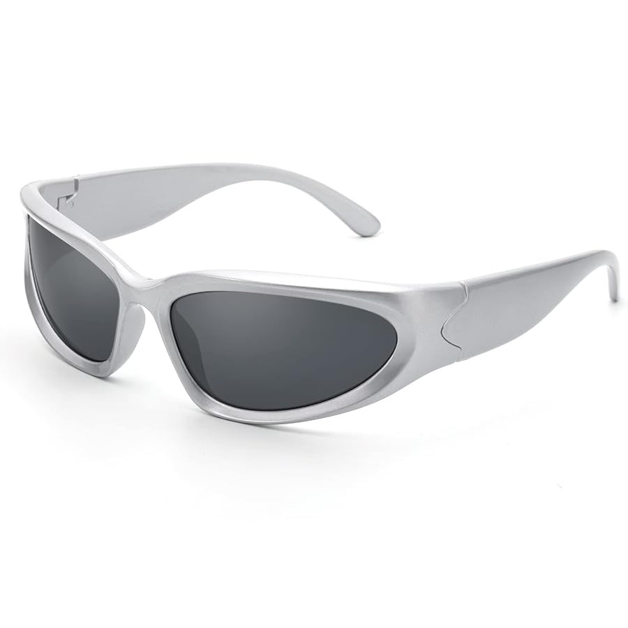 LIKSMU Wrap Around Street Fashion Sunglasses for Women Men Swift Oval Trendy Y2K Shades | Amazon (US)