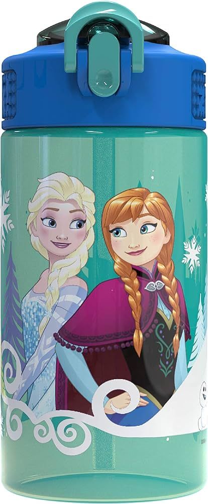 Zak Designs Disney Frozen 16 ounce Water Bottle, Anna & Elsa | Amazon (US)