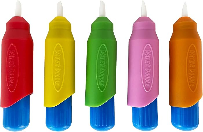 5 Multi-Color Aqua Brushes, Paint with Water Brush Set, Replacement Water Doodle Wow Pens by Kang... | Amazon (US)