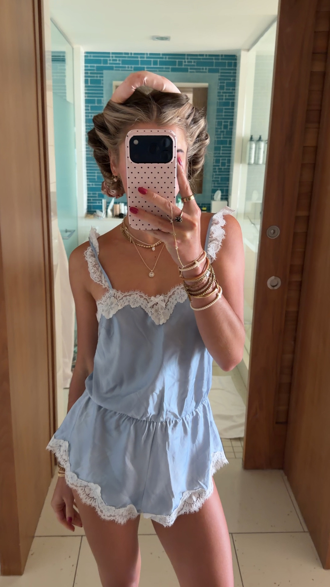 Love this nightgown I wore in the Bahamas it’s lightweight and satin soft. It’s size xs @Hello Molly US The Midnight Rendezvous Satin Pyjama Playsuit is made for romantic nights. Crafted from silky satin with a delicate lace trim, and a sweet bow, this slip-on playsuit hugs just right for effortless flirty charm. Perfect for feeling cute and totally irresistible. How cute is my phone case @casely

#LTKootd #LTKTravel #LTKdayinmylife