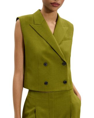 Theory Peak Double Breasted Vest  | Bloomingdale's Women | Bloomingdale's (US)