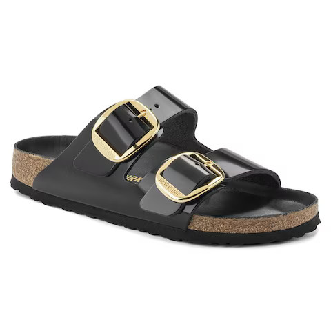 Arizona Big Buckle Natural Leather Patent High Shine Black | BIRKENSTOCK | Birkenstock USA