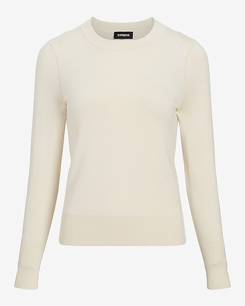 Fitted Crew Neck Sweater | Express