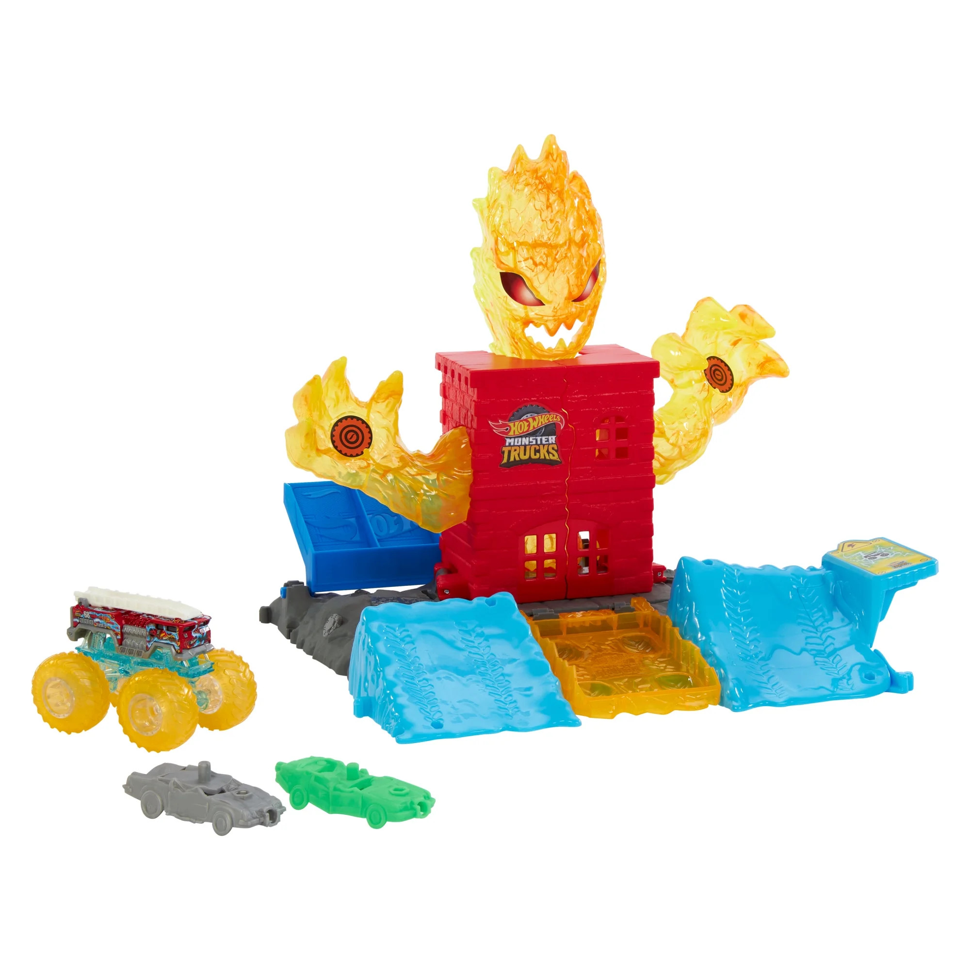 Hot Wheels Monster Trucks Power Smashers 5-Alarm Torch Tower Takedown Playset with 1:64 Scale Toy... | Walmart (US)