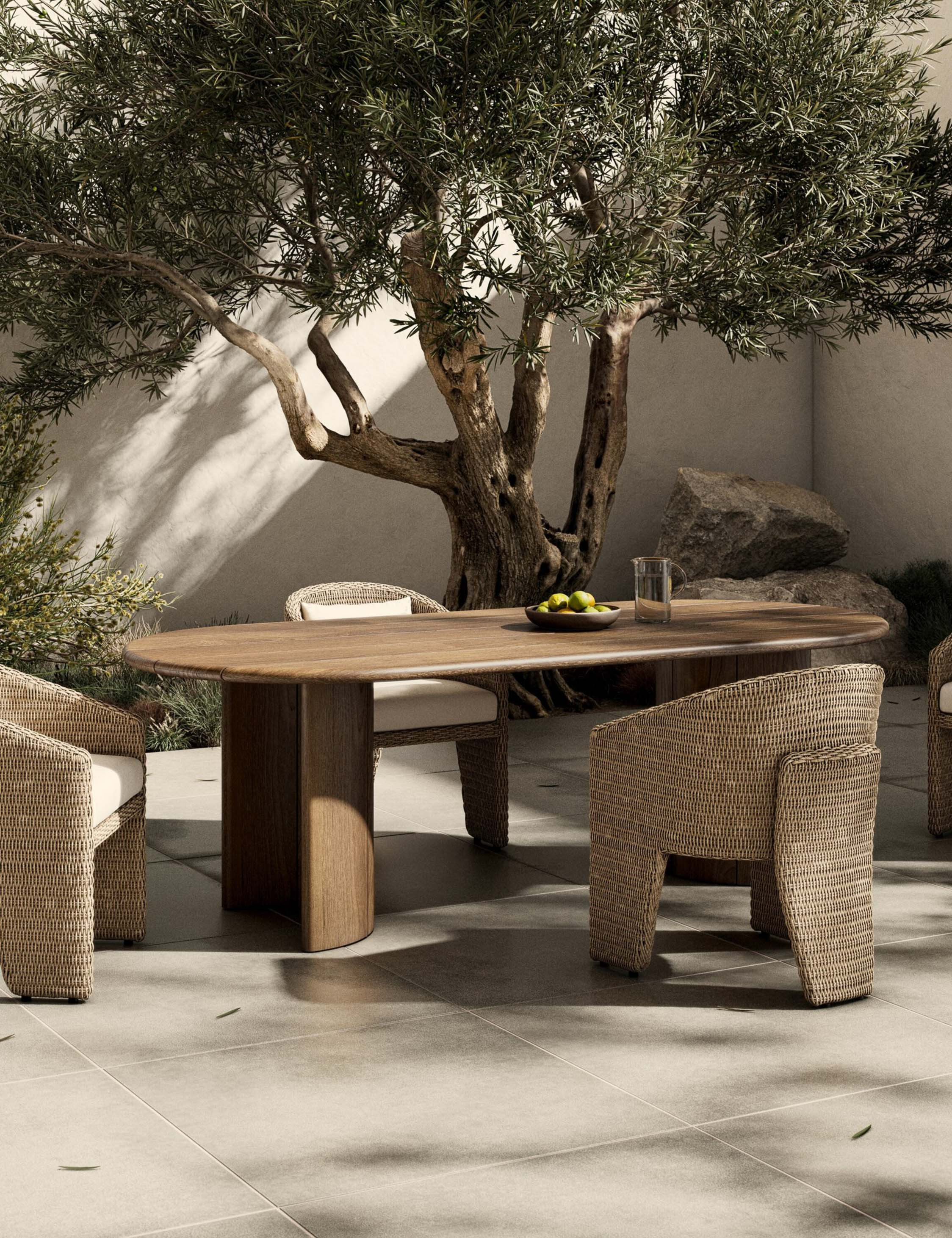 Gilda Outdoor Oval Dining Table | Lulu and Georgia 