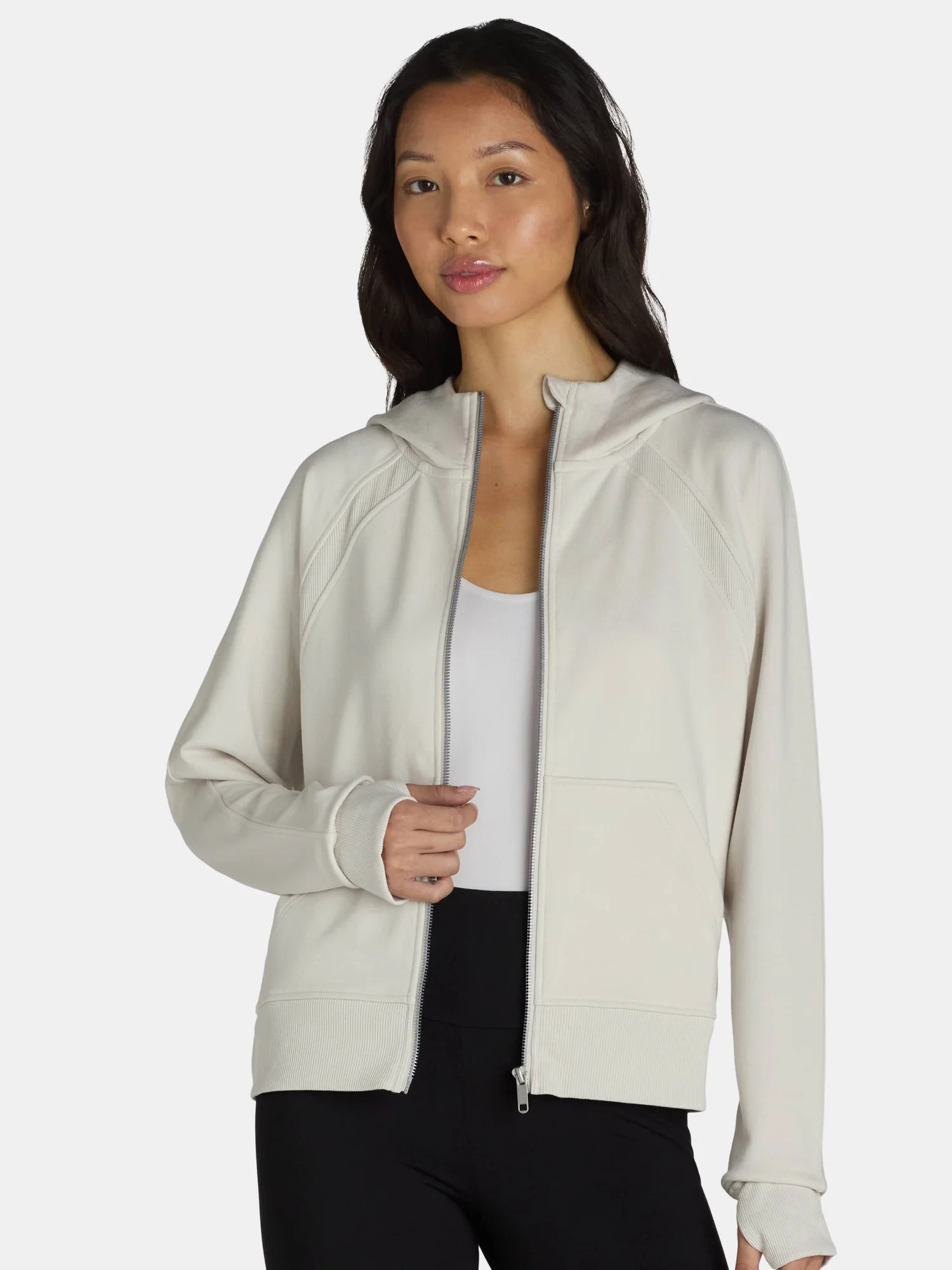 Avia Women's Plush Hooded Zip-Up Jacket, Sizes XS-XXXL | Walmart (US)
