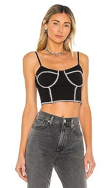 superdown Madelyn Bustier Tank in Black from Revolve.com | Revolve Clothing (Global)