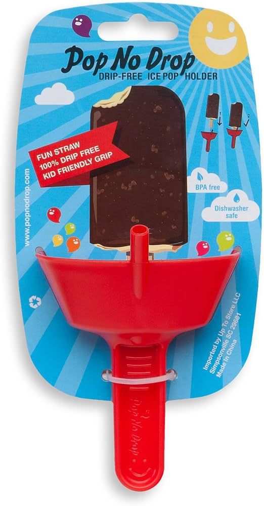 THE ORIGINAL Pop No Drop Popsicle Holder - Mess-Free Frozen Treats Holder with Straw - Drip Free,... | Amazon (US)