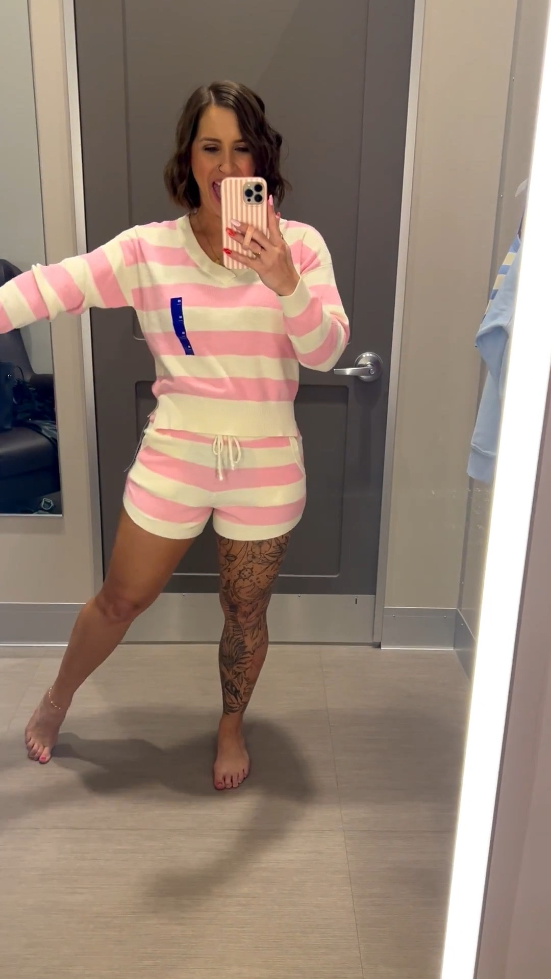 How dang cute is this set?! It’s giving  spring/summer and im so here for it. I’m wearing a small in the shorts and an XS in the sweater. I ended up getting a medium in the shorts for length and a small in the sweater  

Spring break outfit, spring outfit, sprite set, pink stripe set, target set, travel outfit, cozy outfit, lounge set, does it come in pink blog, Alicia Bice 

#LTKActive #LTKTravel #LTKootd