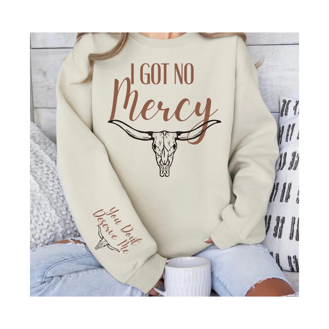 I Got No Mercy Crewneck - Etsy | Etsy (US)