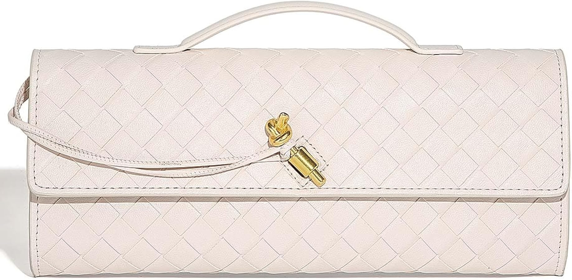 Trendy Woven Evening Clutch Purses for Women, Evening Bags Handbags PU Leather Purse with Removab... | Amazon (US)