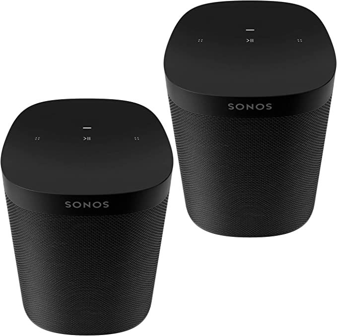 Two Room Set Sonos One SL - The Powerful Microphone-Free Speaker for Music and More - Black | Amazon (US)
