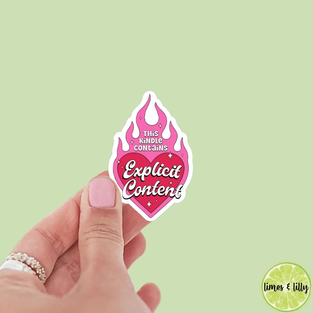 This Kindle Contains Explicit Content Sticker Book Sticker Girly Water Bottle Sticker Bookish Sti... | Etsy (US)