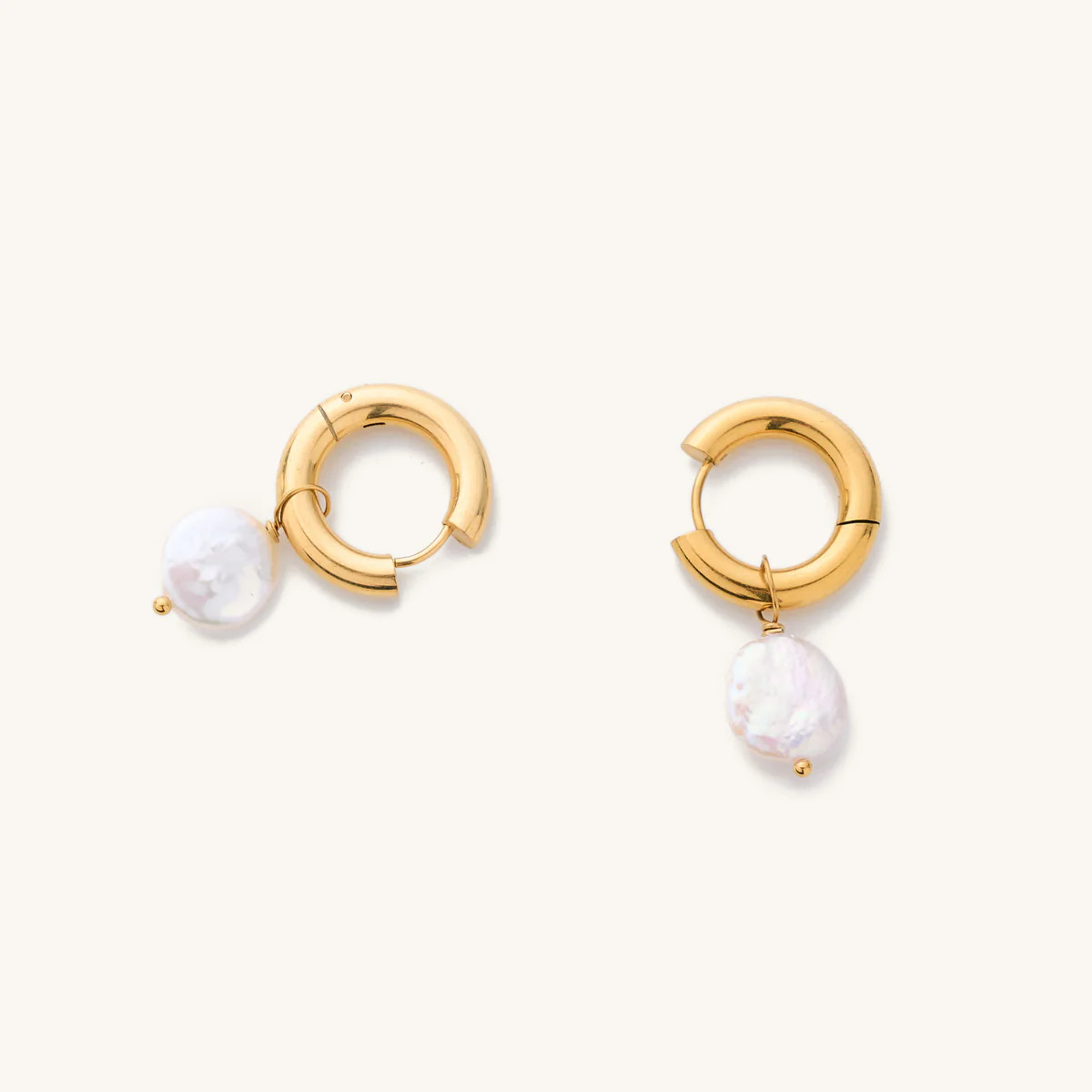 Freshwater Pearl Hoops | Nikki Smith Designs