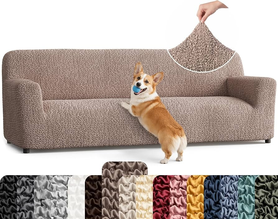 Premium Stretch Couch Covers for Sofa - Sofa Chair Cover Washable, Dogs & Pets Friendly - Elastic... | Amazon (US)