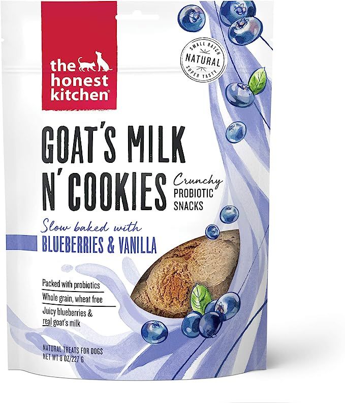 The Honest Kitchen Goat's Milk N' Cookies: Slow Baked with Blueberries & Vanilla, 8 oz Bag | Amazon (US)