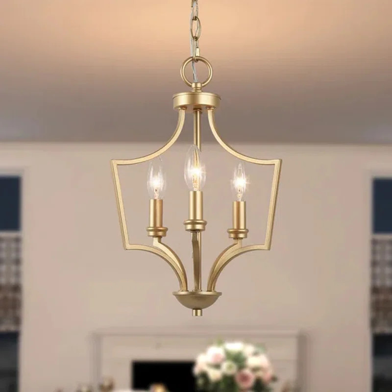Aldrich 3 - Light Gold Lantern Pendant | Wayfair North America