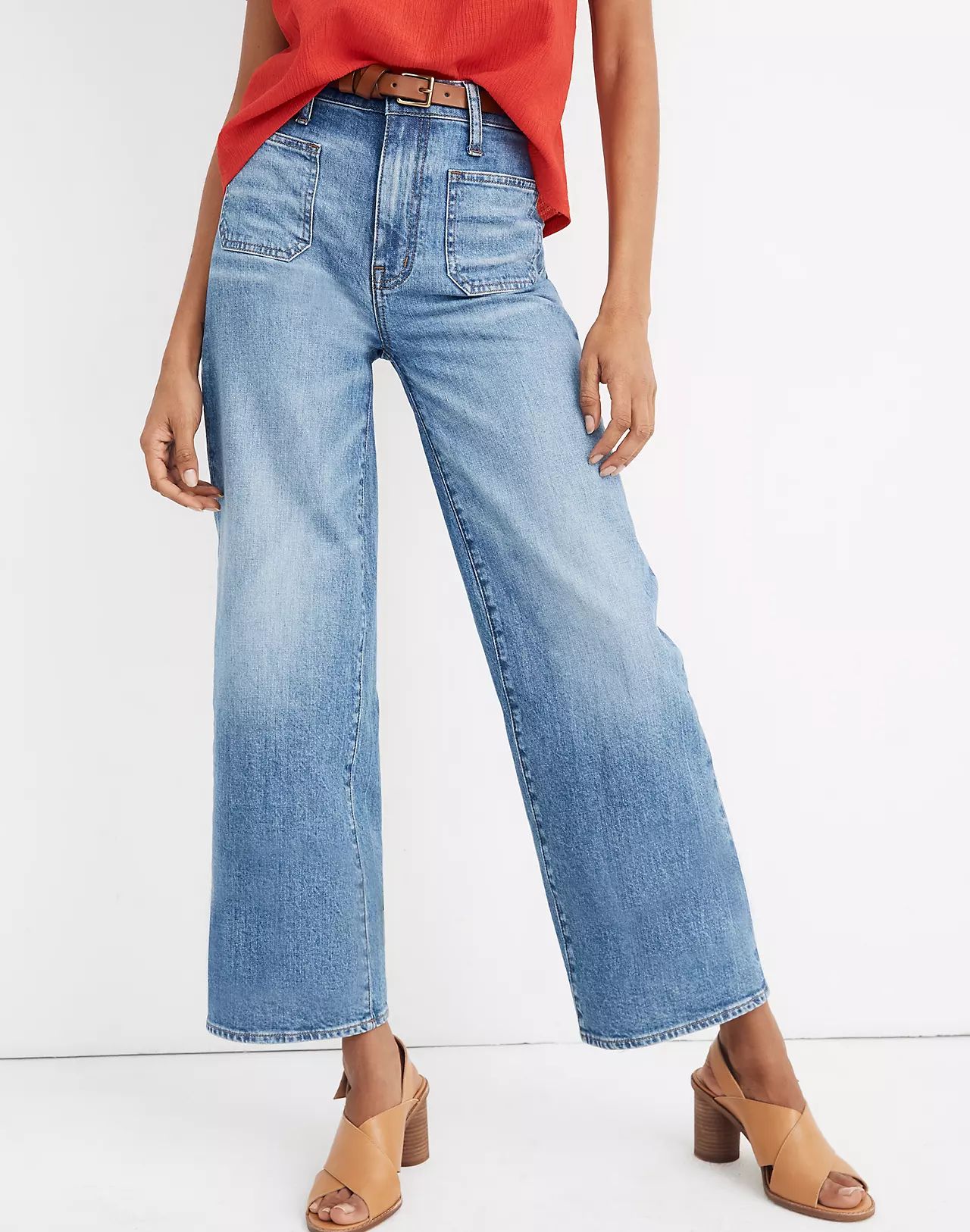 Wide-Leg Crop Jeans in Chesney Wash | Madewell