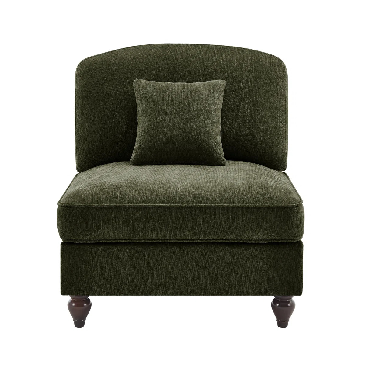 Armless Sofa Chenille W/1 Pillow | Wayfair North America
