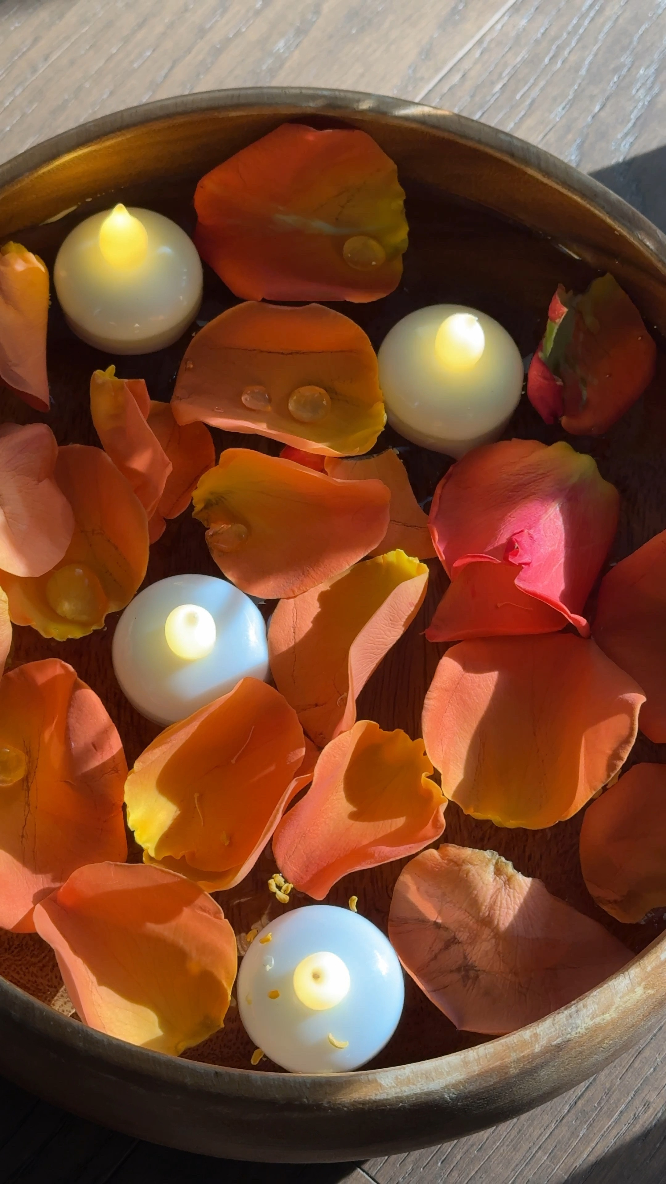 Floating tea light candles for diwali