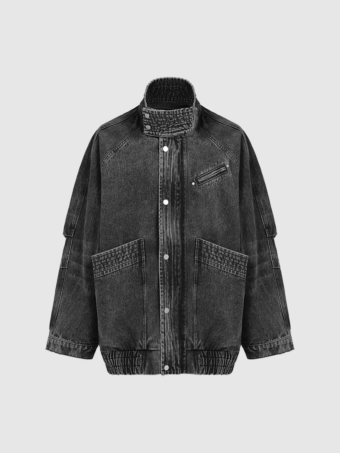 High Collar Denim Jackets | Urban Revivo