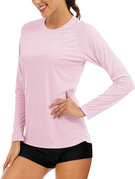 MAGCOMSEN Women's Long Sleeve Shirts UPF 50+ Sun Protection Shirts for Hiking Fishing Workout Ras... | Amazon (US)