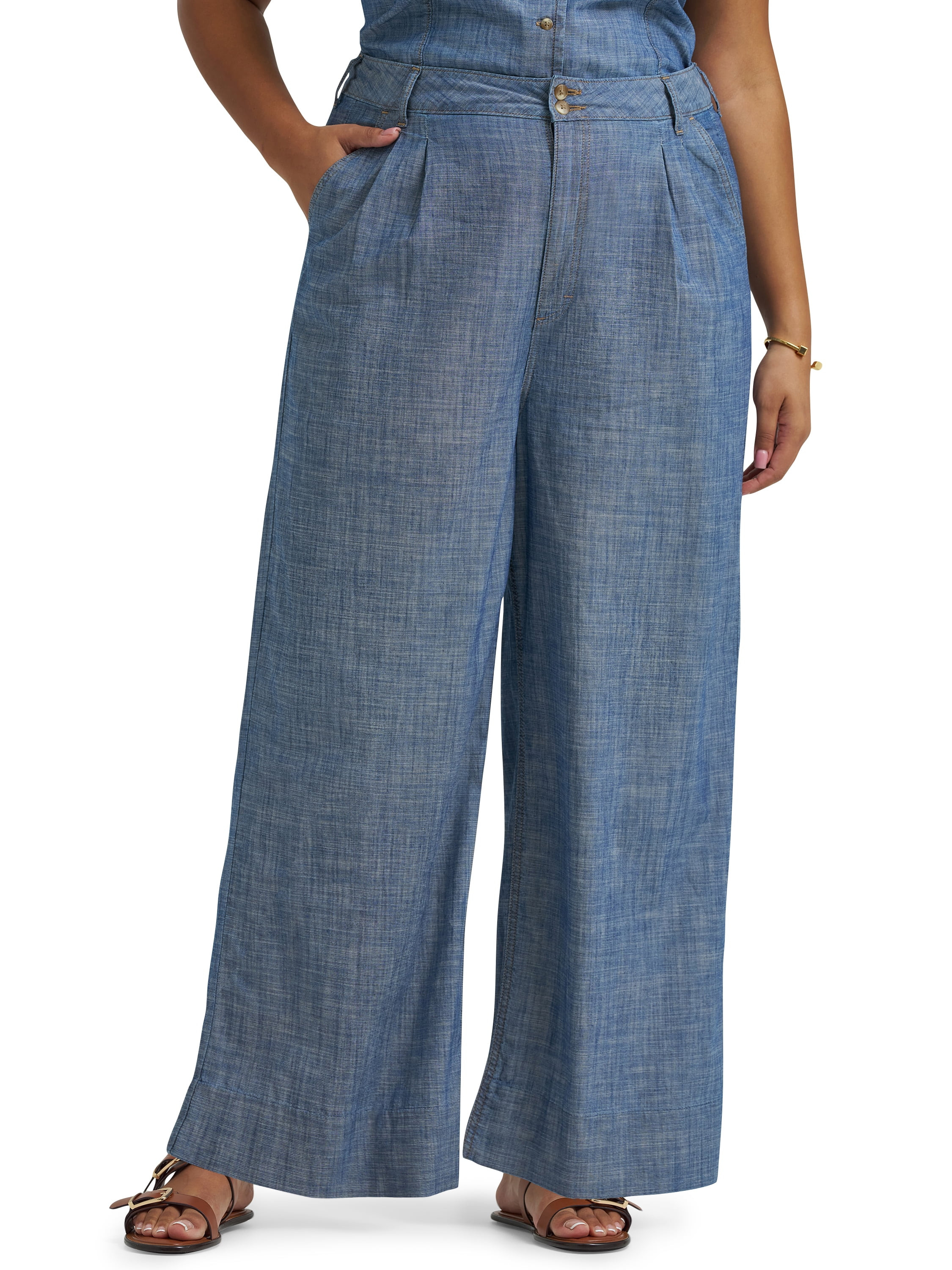 Lee® Women's Plus Heritage Loose Fit Trouser Pant, Sizes 16W-26W | Walmart (US)