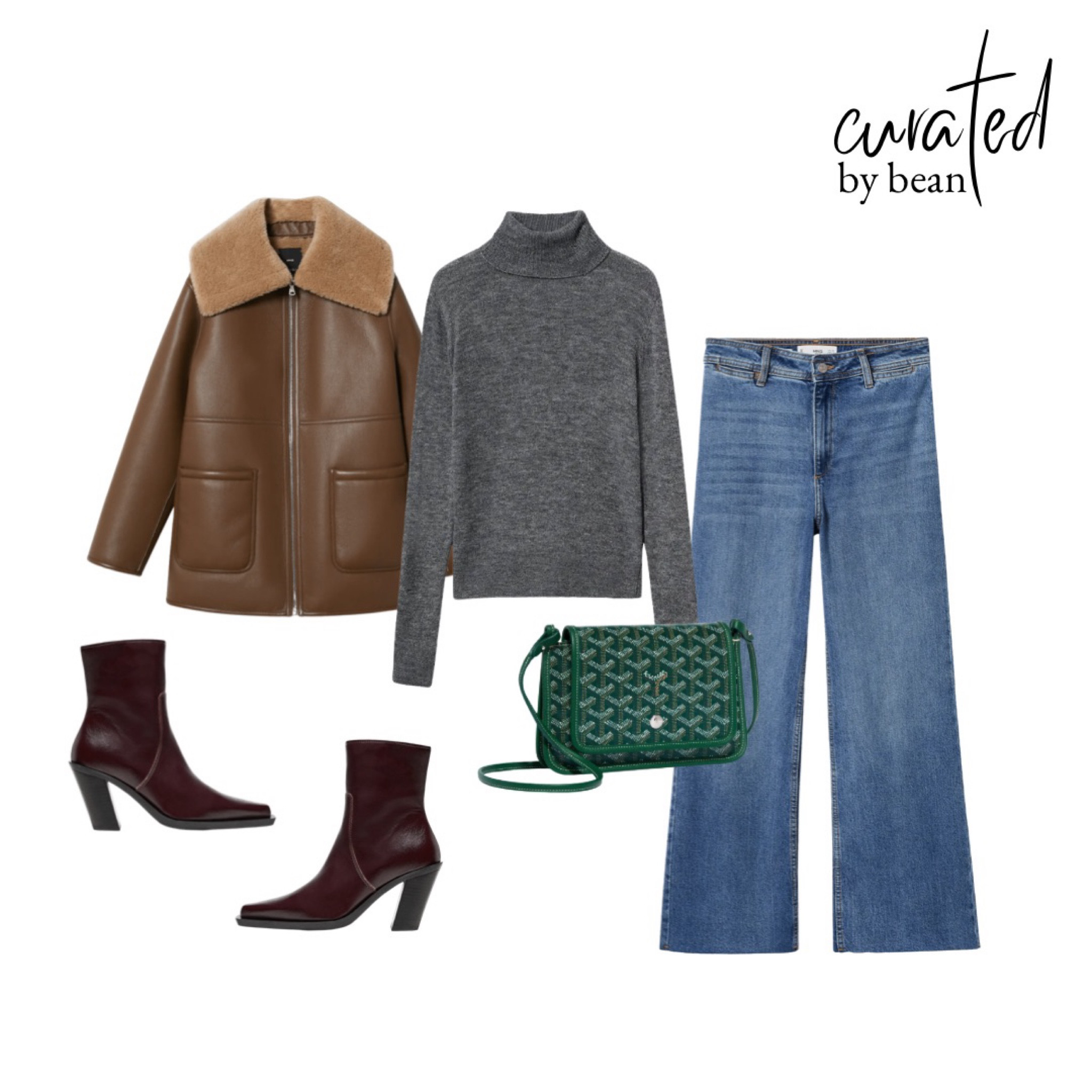 January capsule wardrobe | womens outfit, womens style, capsule collection, leather boots, turtleneck, shearling coat, winter coat, winter fashion 

#LTKSeasonal #LTKstyletip #LTKFind