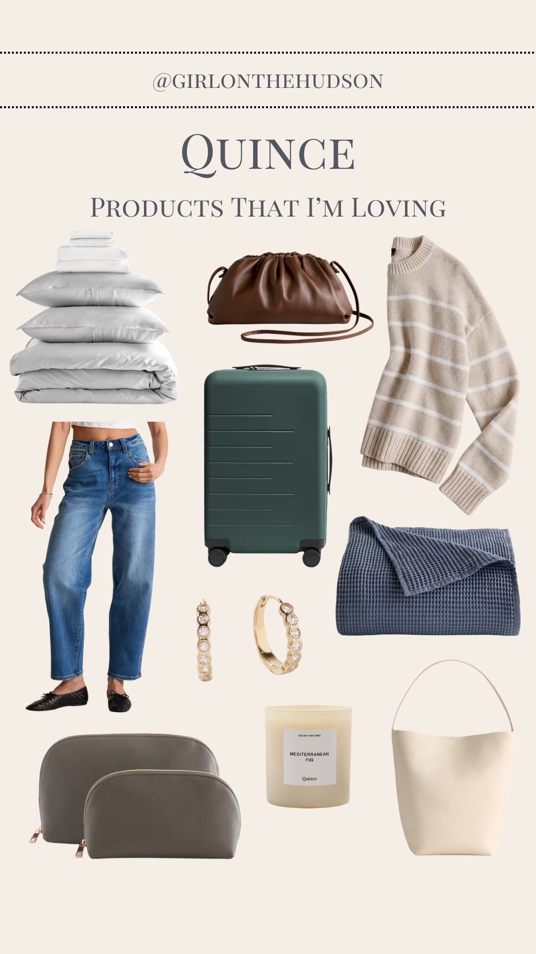 Some of my favorite purchases from @Quince! The forest bedding, sweaters and jeans that I’ve been wearing on repeat, my white sapphire Huggies, all of our luggage and the most gorgeous handbags!!

#LTKootd #LTKHome #LTKdayinmylife

#LTKHome #LTKdayinmylife #LTKootd