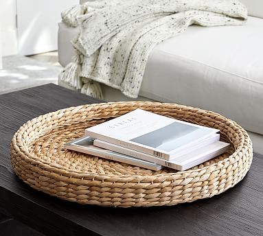 Handwoven Seagrass Round Tray | Pottery Barn (US)