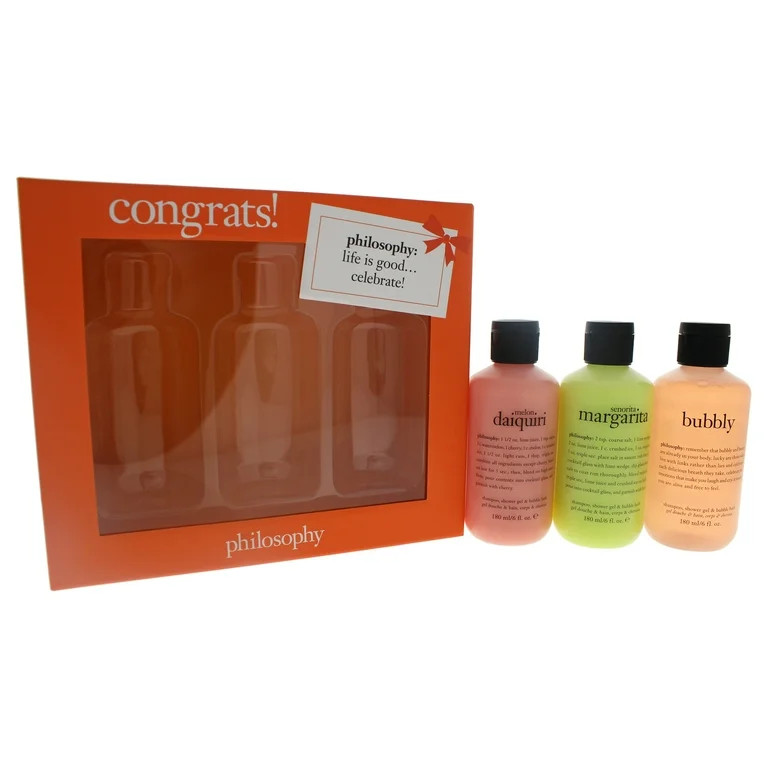 ($32 Value) Philosophy Congrats! Shampoo, Shower Gel & Bubble Bath, 3 Piece Gift Set - Walmart.co... | Walmart (US)