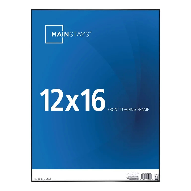 Mainstays 12x16 Front Loading Wall Picture Frame, Black | Walmart (US)
