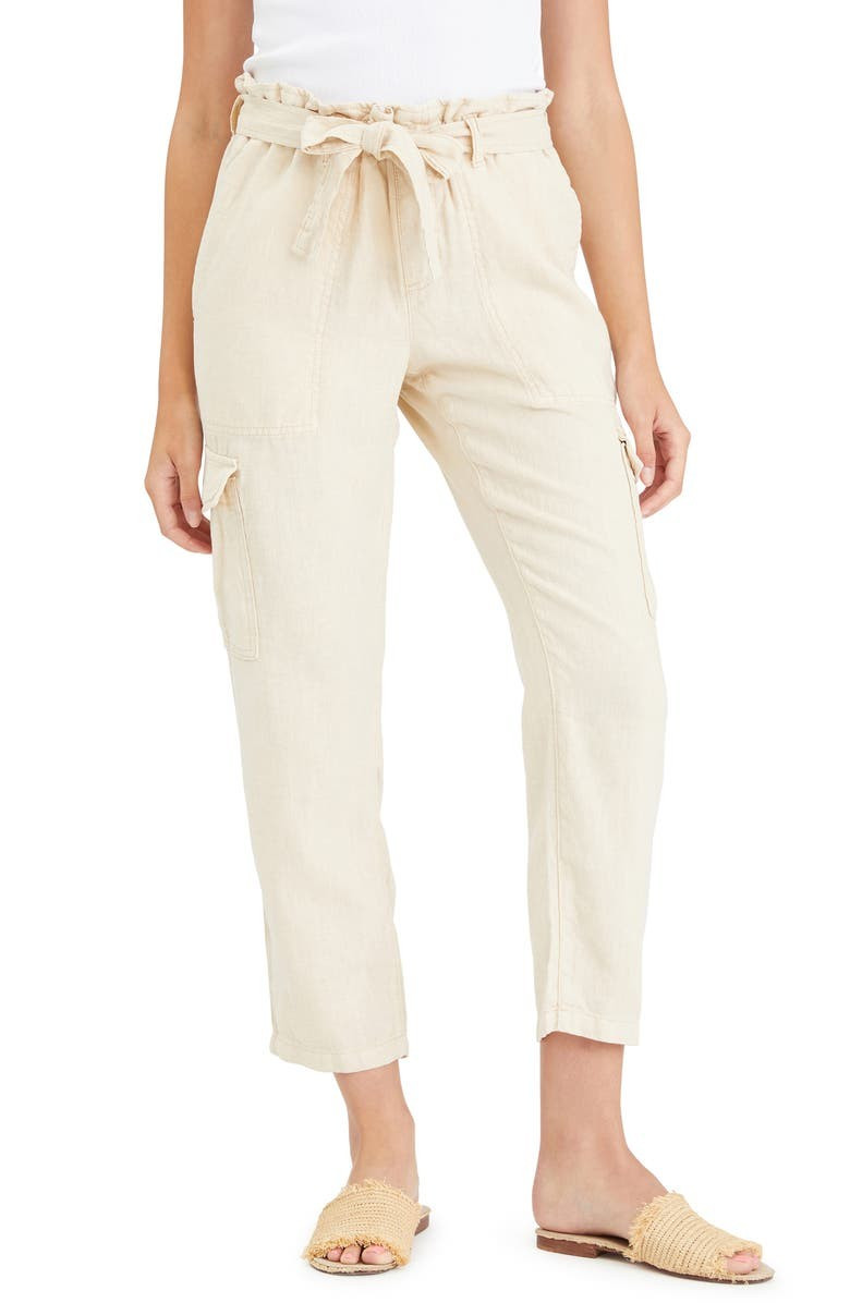 The Traveler Paperbag Waist Linen Pants | Nordstrom