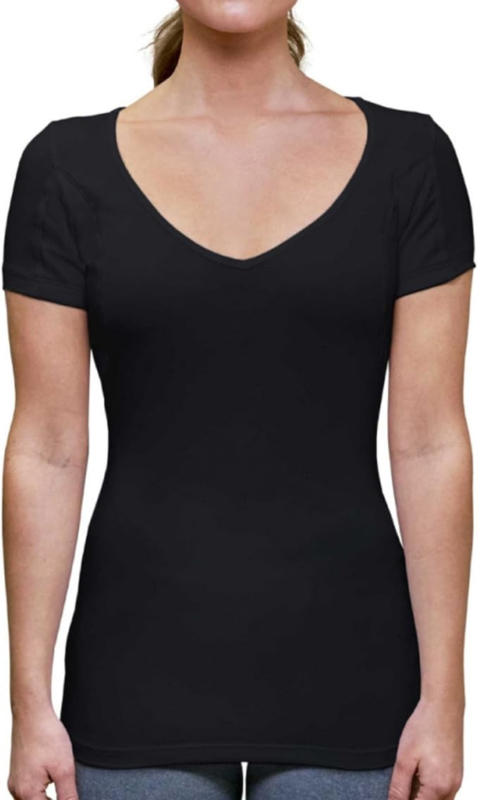 Thompson Tee Sweat Proof Undershirts with Underarm Sweat Pads, Slim, Deep V-Neck | Amazon (US)