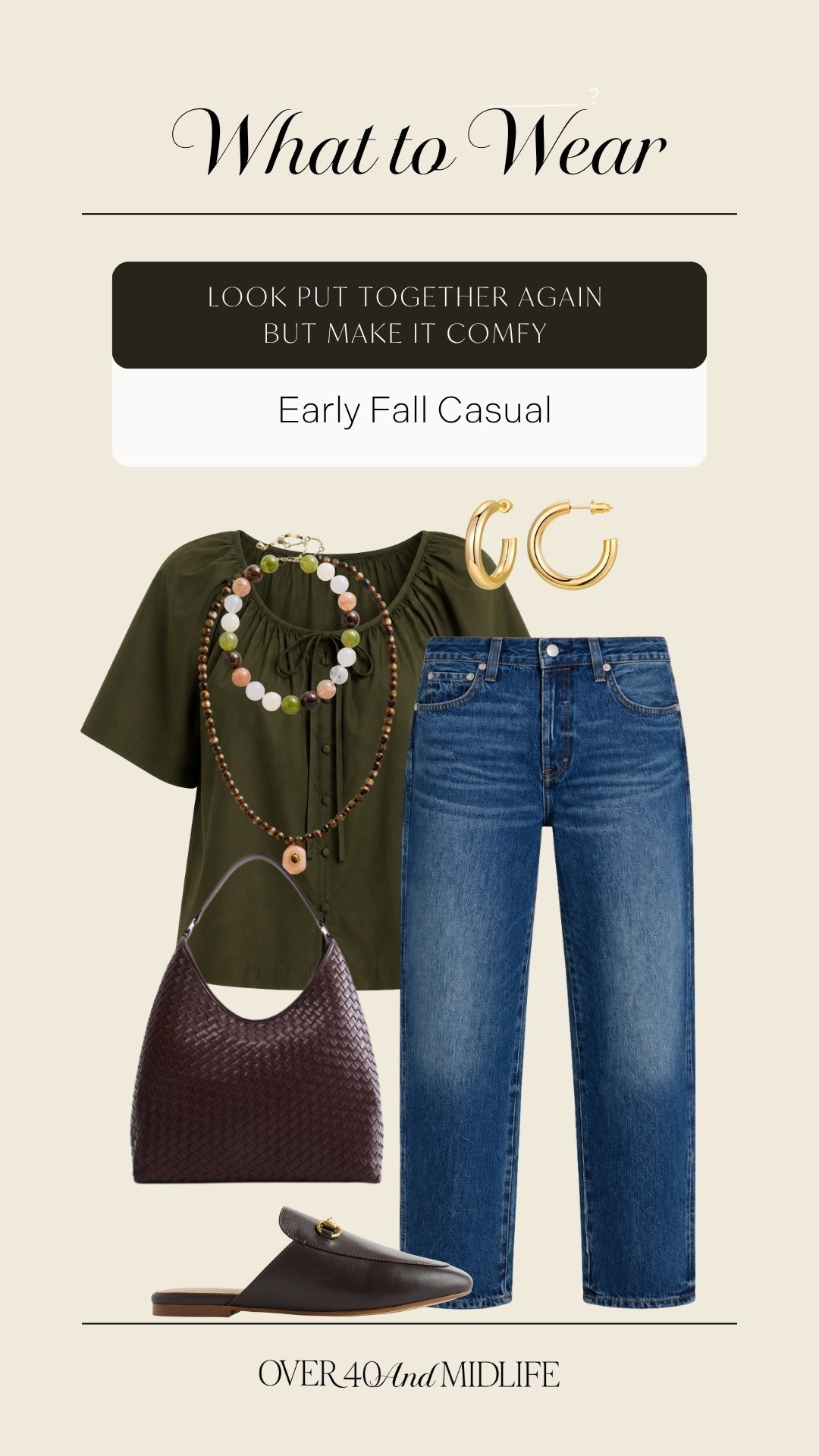 ✨Tap the bell, save and ❤️ start here over 40 fashion, midlife style, midsize fashion and luxury looks for less.  

⬇️Sizing information:
Top medium (size down if in between sizes.)
Jeans 12 (size up if in between sizes.)

Every piece is Outfit Physics™ approved: belly-friendly, anti-pooch and anti-frumpy for women over 40.

We’re looking for pieces that:

✨ LIFT the eye
✨ SKIM the belly without clinging
✨ BALANCE our proportions
✨ Mix easily with what we already own

These are the early fall clothes that make getting dressed easier—not pieces that only look good on a hanger.

Because over-40 style isn’t about hiding our bodies. It’s about understanding what works with them.

Comment SHOP and I’ll send you the links. 🤍

👑 Helping you look good, feel good.-Lindsey Denver   Check back daily for belly-friendly style, confidence, and Outfit Physics™.

#LTKMidsize #LTKOver40 #LTKWorkwear
