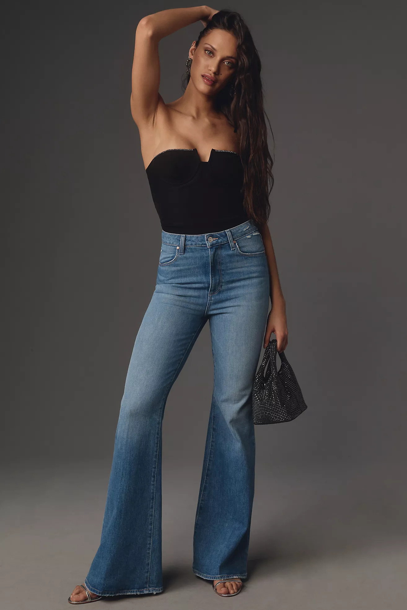 Paige Charlie High-Rise Flare Jeans | Anthropologie (US)