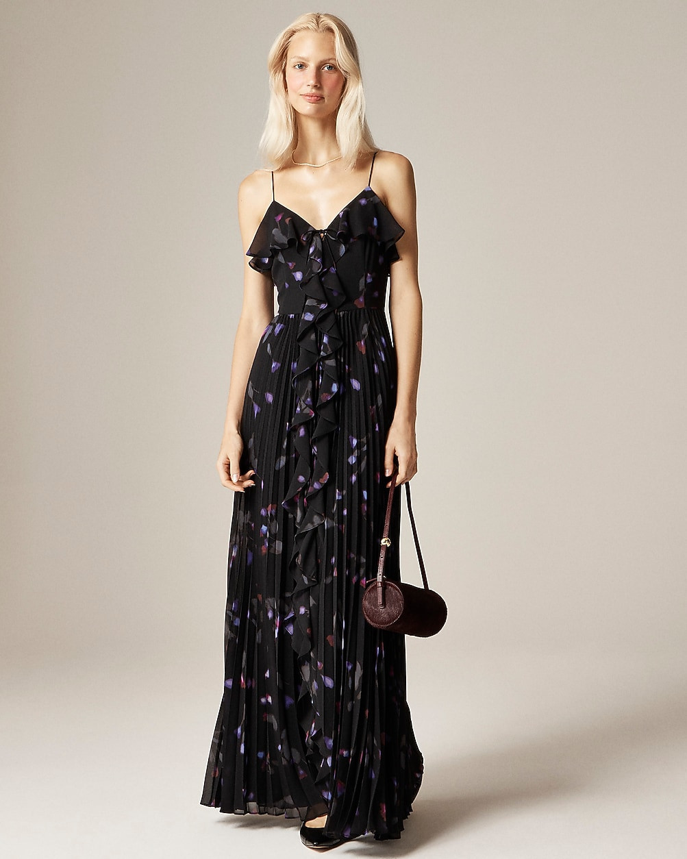 Collection chiffon ruffle dress in space floral print | J. Crew US