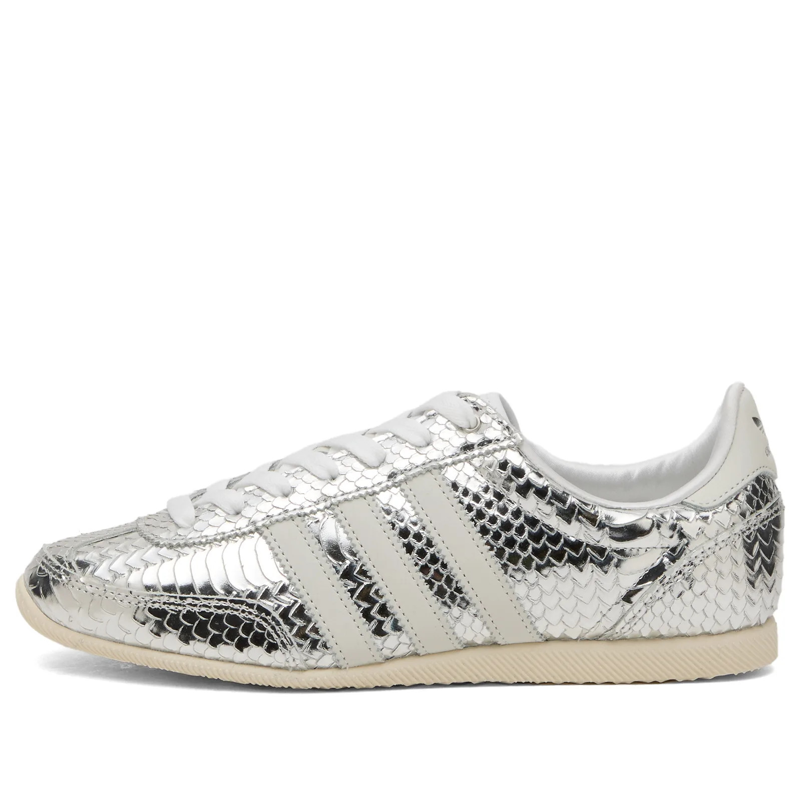 Adidas Women's Japan Silver Sneakers in Silver Metallic/Silver Metallic/Ftwr White, Size UK 3.5 | END. Clothing