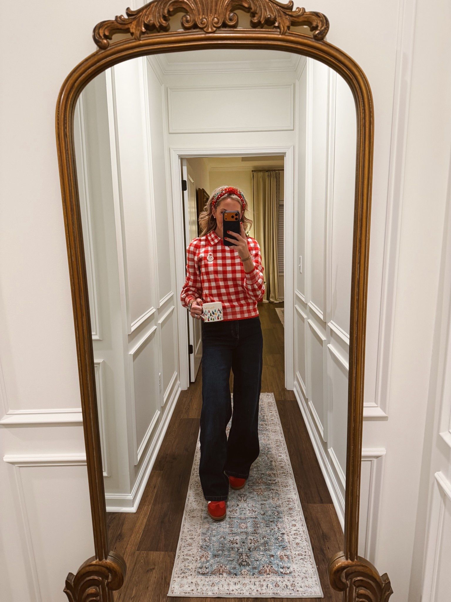 This new Free Assembly collared sweater brings just the right whisper of structure without sacrificing comfort 🤍 Cozy, soft, and delightfully different, it features subtle puff sleeves, a classic crew neckline, and the sweetest scalloped details. I love it styled here with my favorite jeans, but it also pairs perfectly with the matching skirt for an easy elevated look. I’m wearing a size XS, and it’s under $30 — truly one of those pieces you’ll reach for again and again.

#LTKmomlife #LTKHoliday #LTKootd