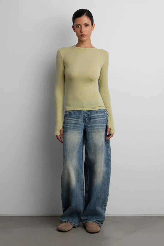 LONG SLEEVE KNIT T-SHIRT | OAK + FORT