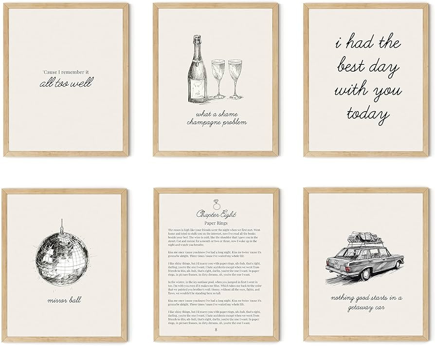 TwoDays Taylor Room Decor Aesthetic, Swift Folklore Music Lyrics Wall Decor Posters, Album Covers... | Amazon (US)