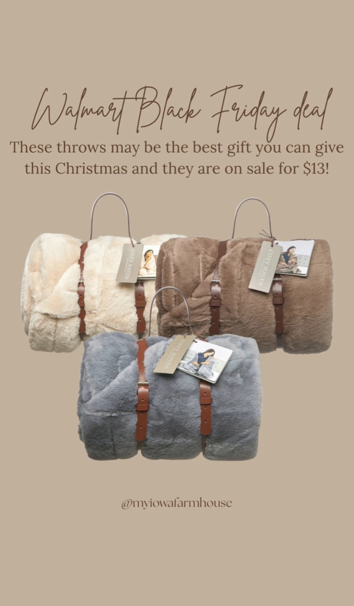 These super soft throws are part
of the Black Friday sale at Walmart and they are on sale for only $13! 

#LTKCyberWeek #LTKSaleAlert #LTKHome