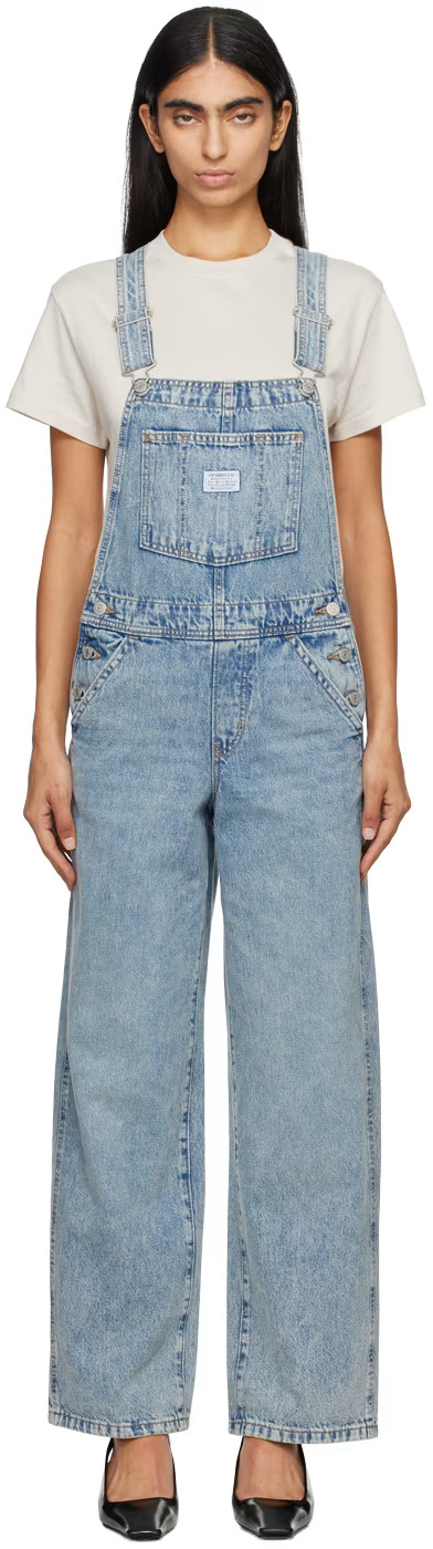 Blue Vintage Denim Overalls | SSENSE