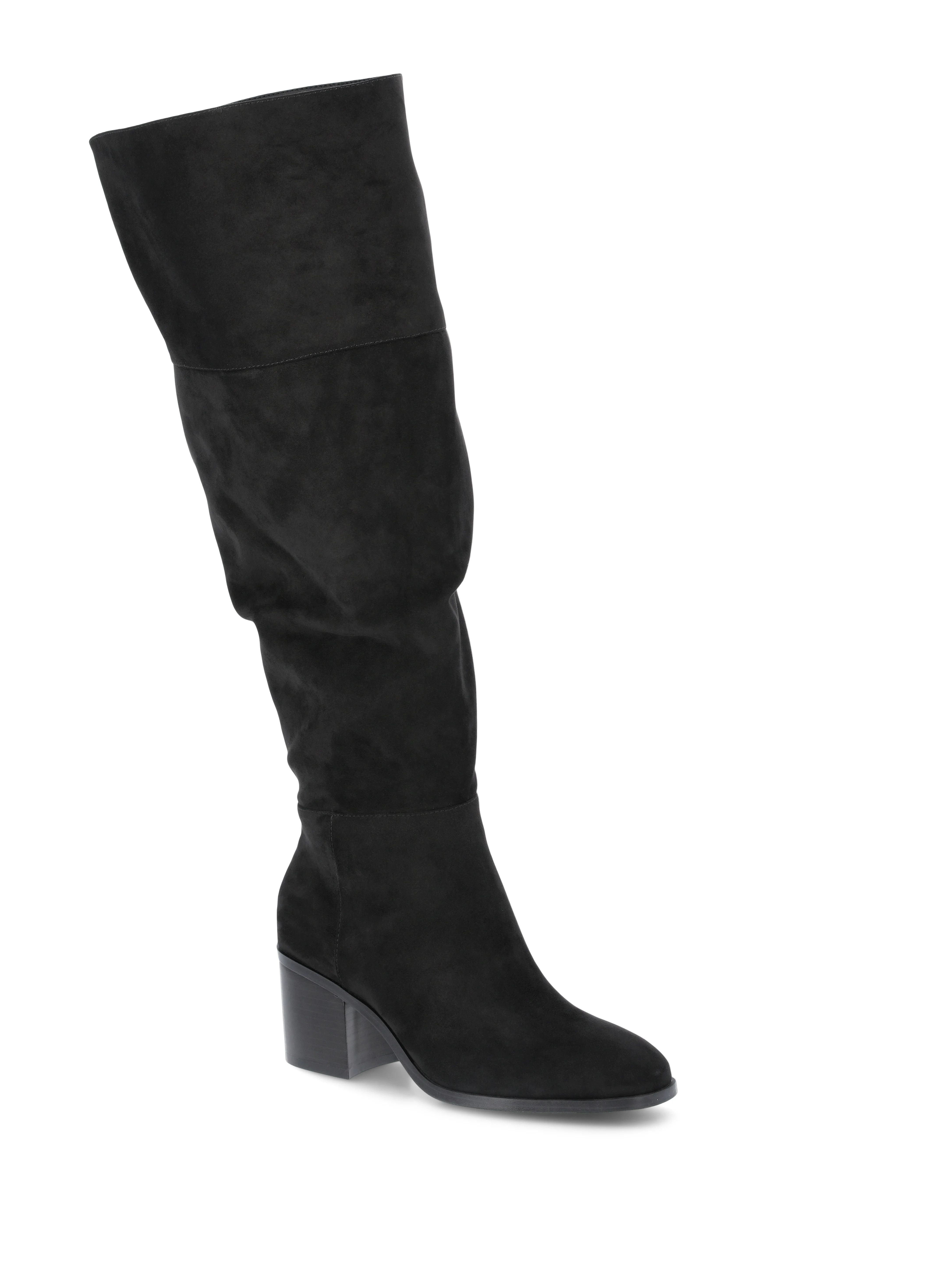 Time and Tru Women's Block Heel Over the Knee Boot, Wide Width Available | Walmart (US)