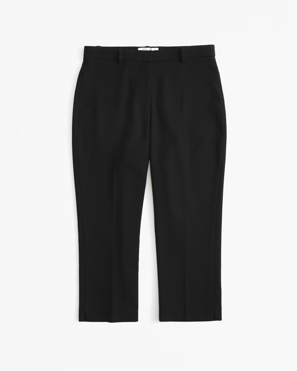 Mid Rise Tailored Capri Pant | Abercrombie & Fitch (US)